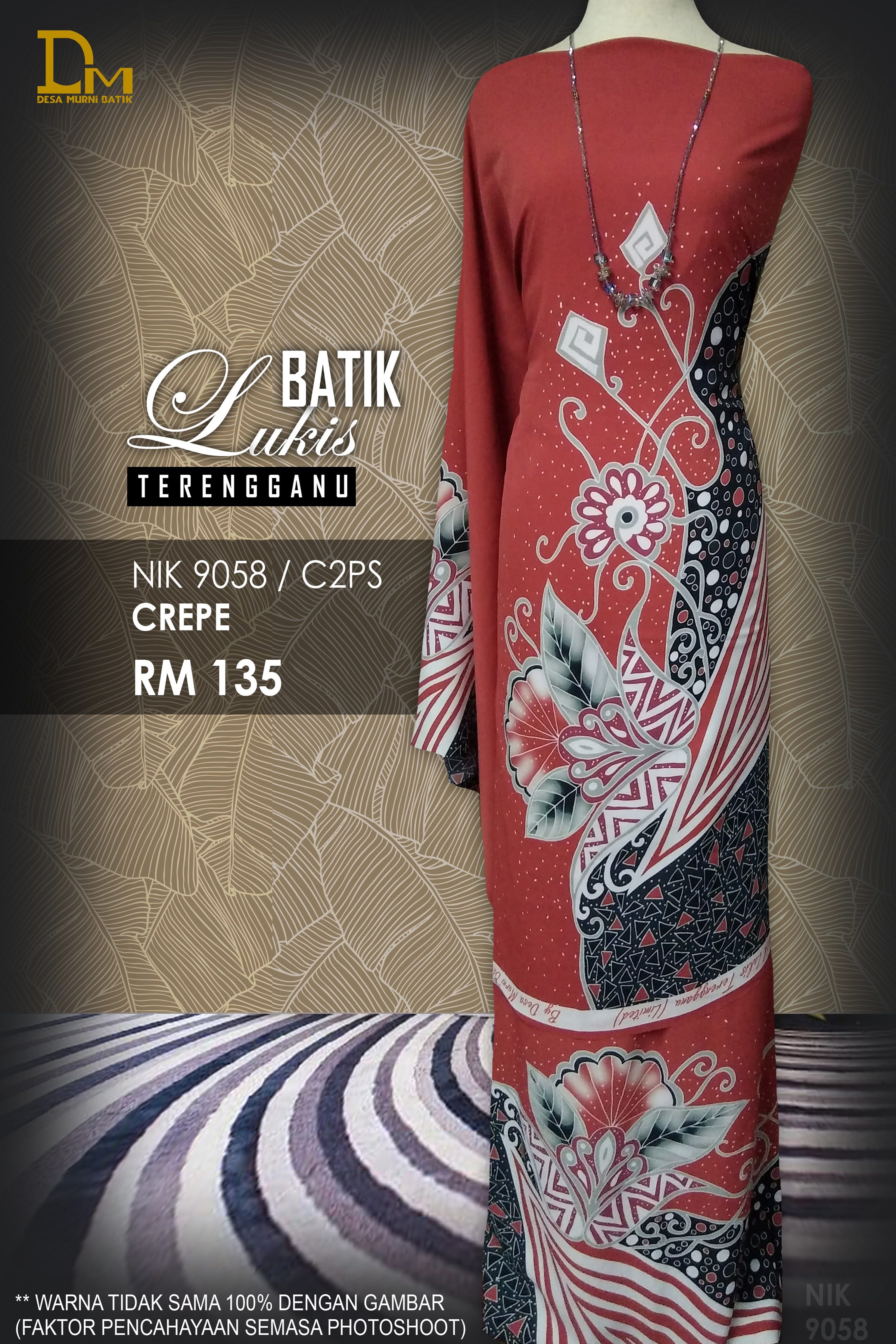 BATIK LUKIS TERENGGANU CREPE NIK 9058