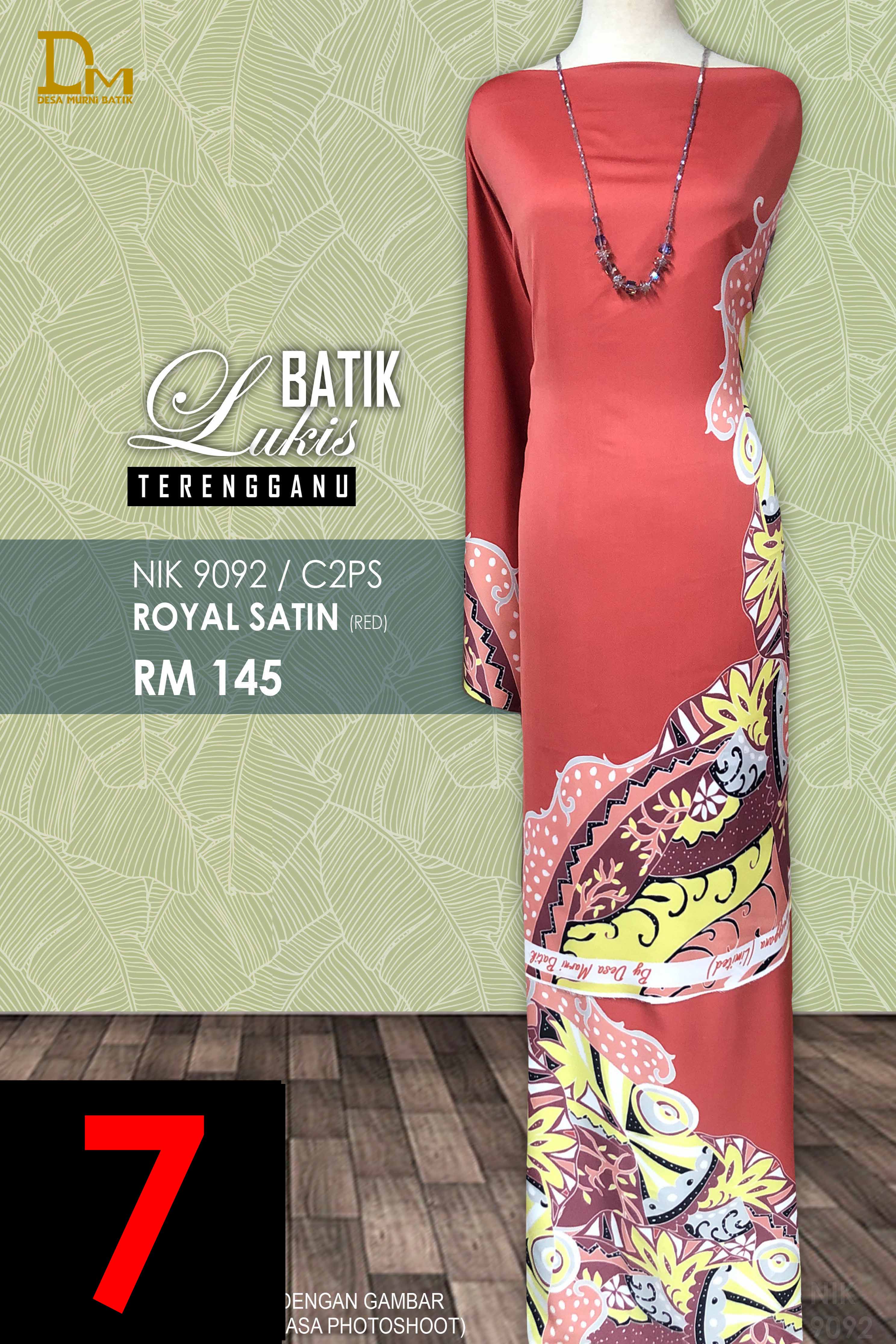 BATIK LUKIS TERENGGANU ROYAL SATIN NIK 9092