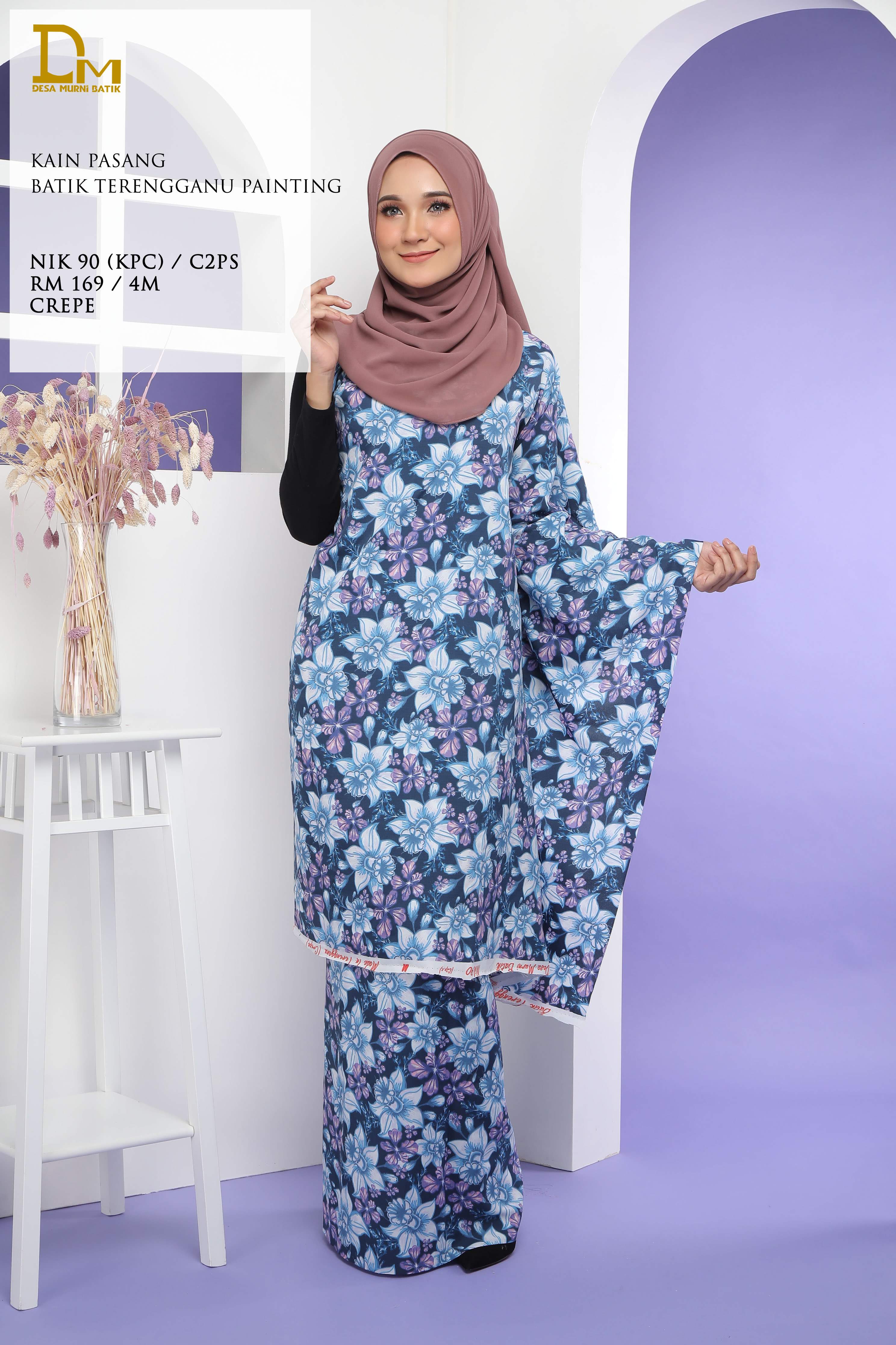BATIK TERENGGANU PAINTING NIK 90 CREPE