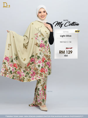 BATIK MY COTTON NIK 922 C / SK LIGHT OLIVE