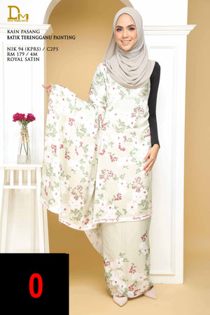 BATIK TERENGGANU PAINTING ROYAL SATIN NIK 94