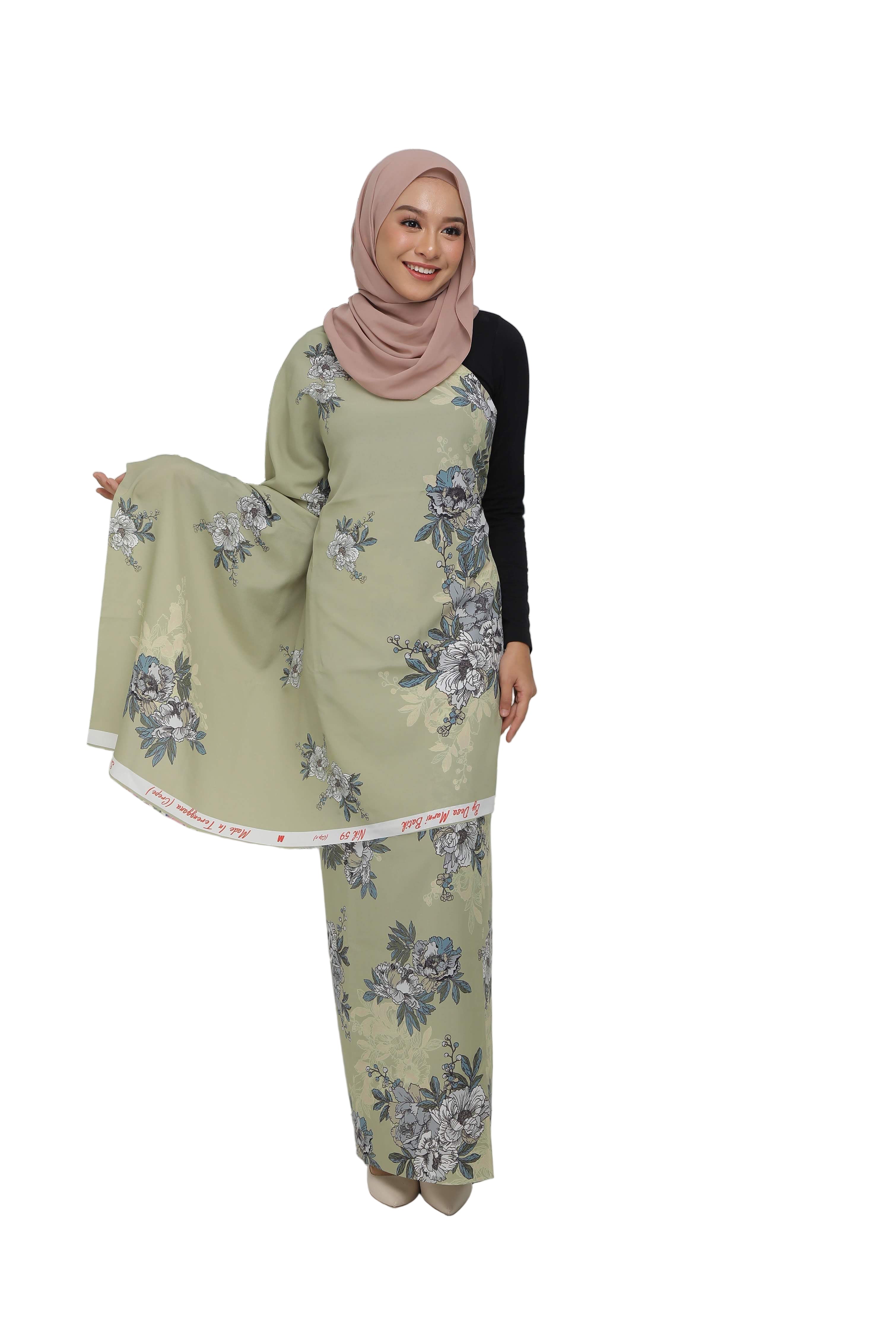 BATIK TERENGGANU PAINTING ROYAL SATIN NIK 59