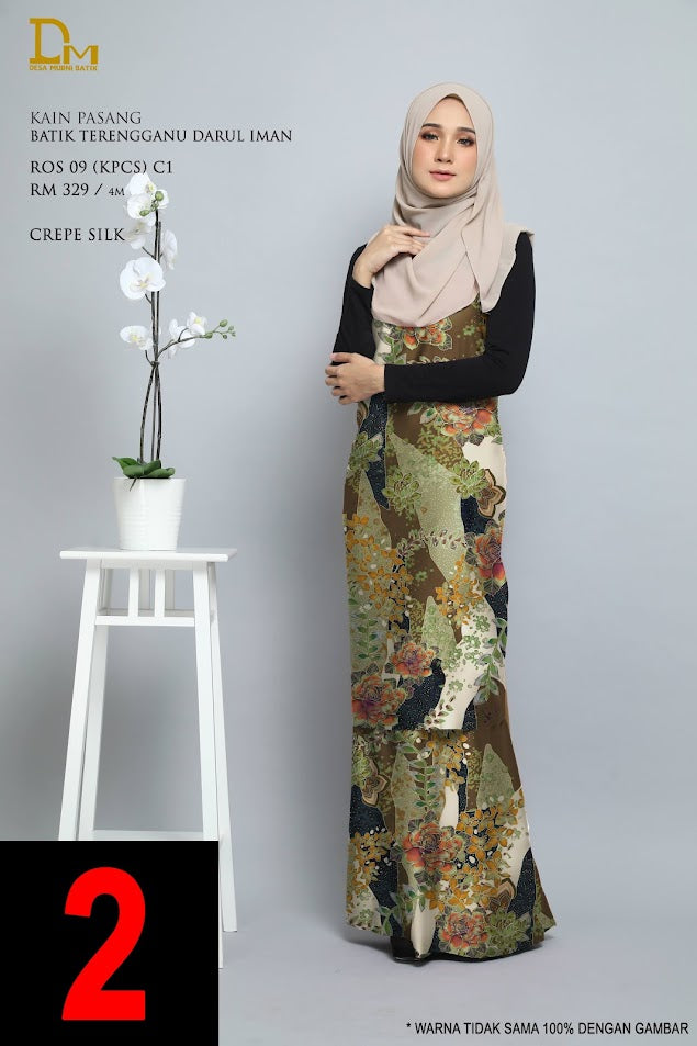 BATIK TERENGGANU DARUL IMAN CREPE SILK ROS 09