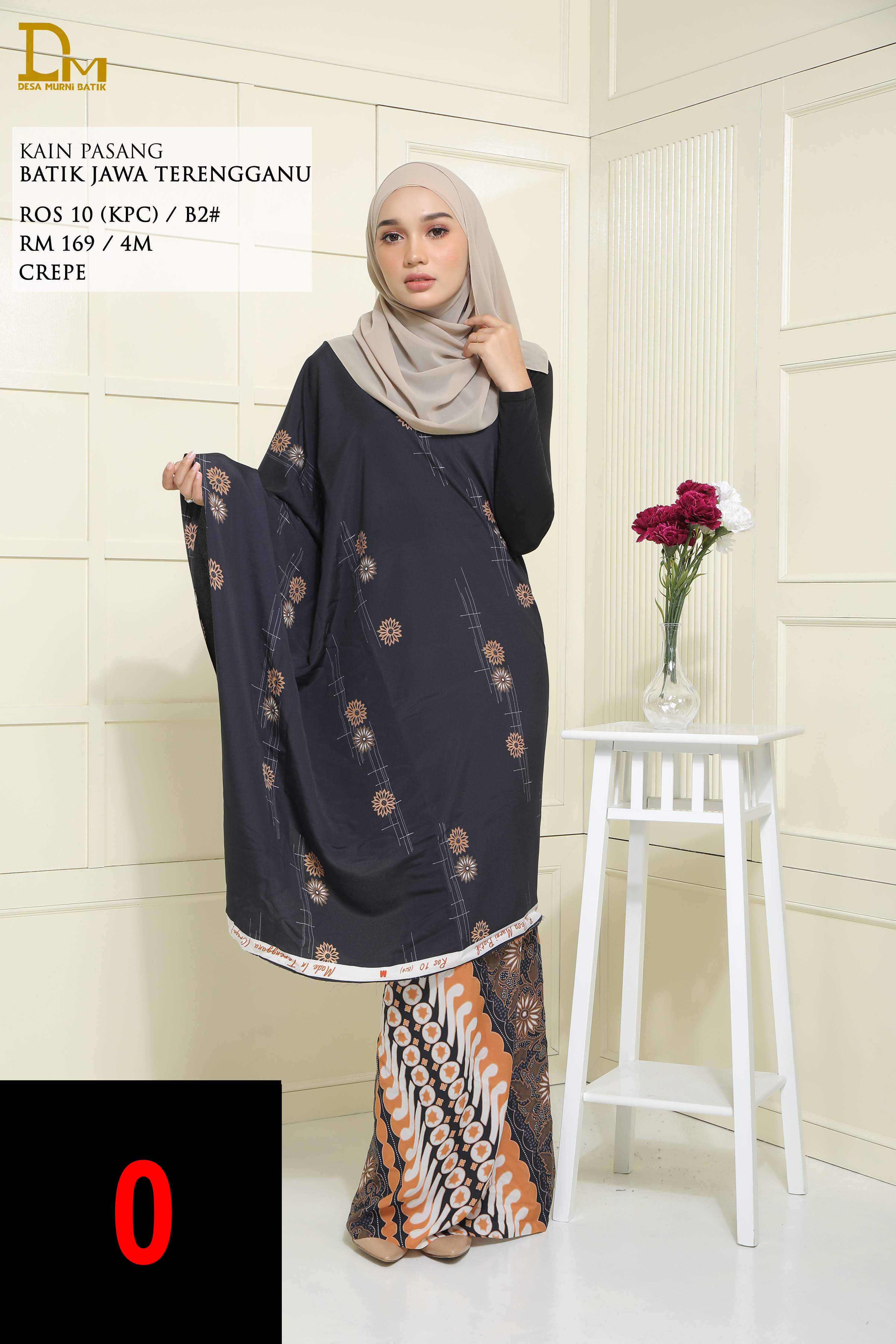 BATIK JAWA TERENGGANU ROS 10 CREPE