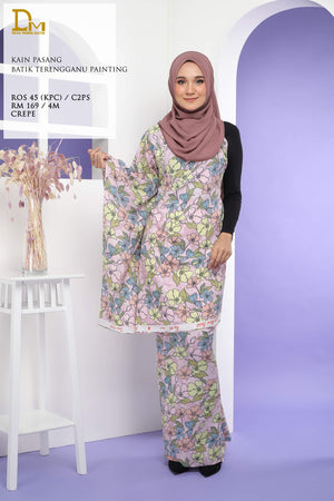 BATIK TERENGGANU PAINTING ROS 45 CREPE