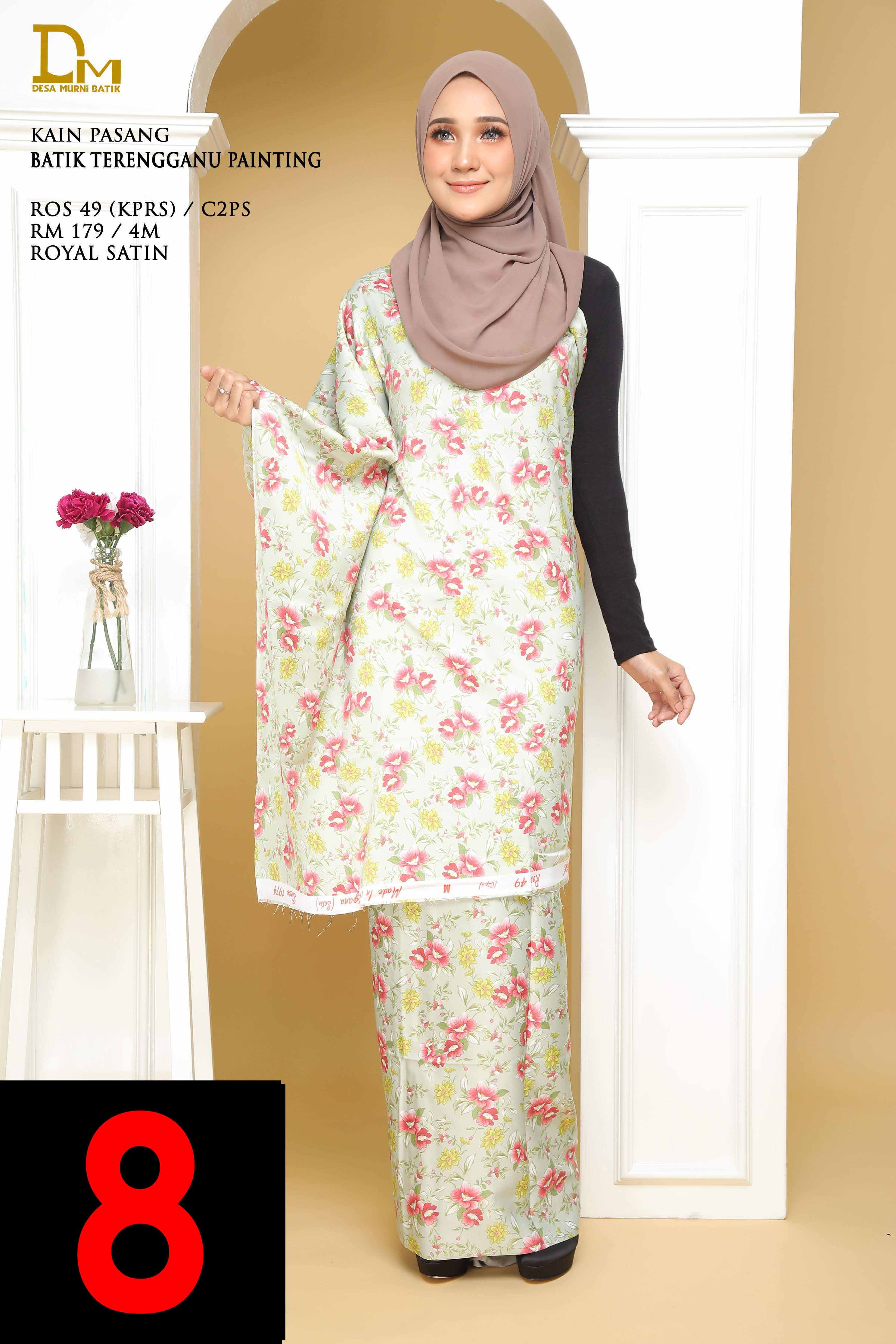BATIK TERENGGANU PAINTING ROS 49 CREPE