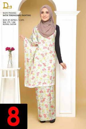 BATIK TERENGGANU PAINTING ROYAL SATIN ROS 49