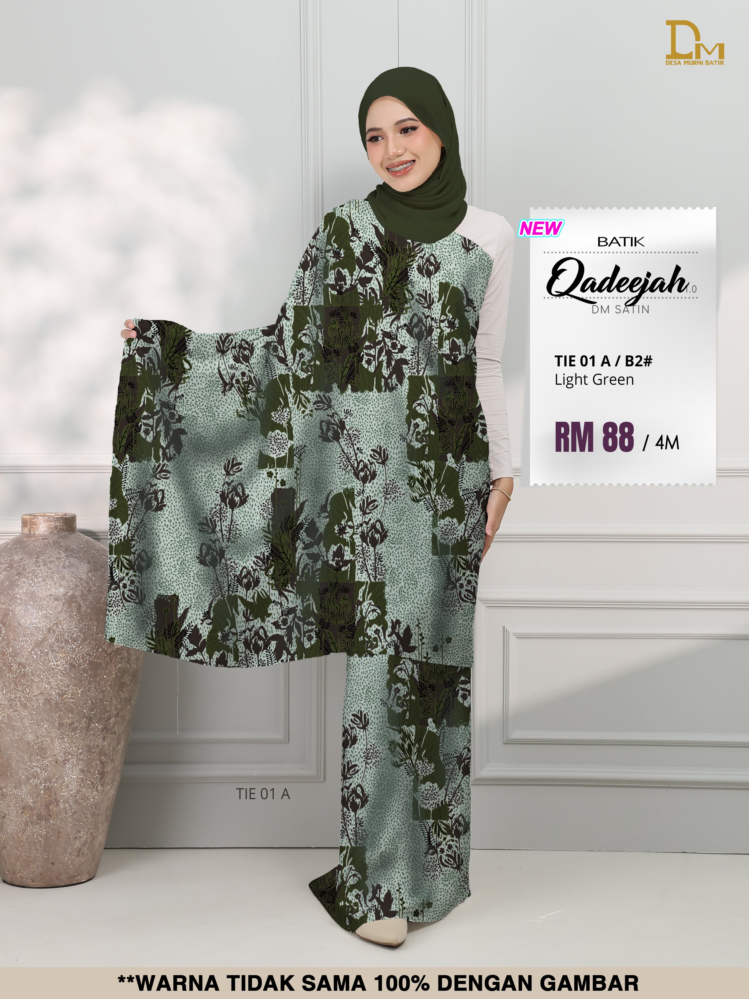 BATIK QADEEJAH SATIN TIE 01 A