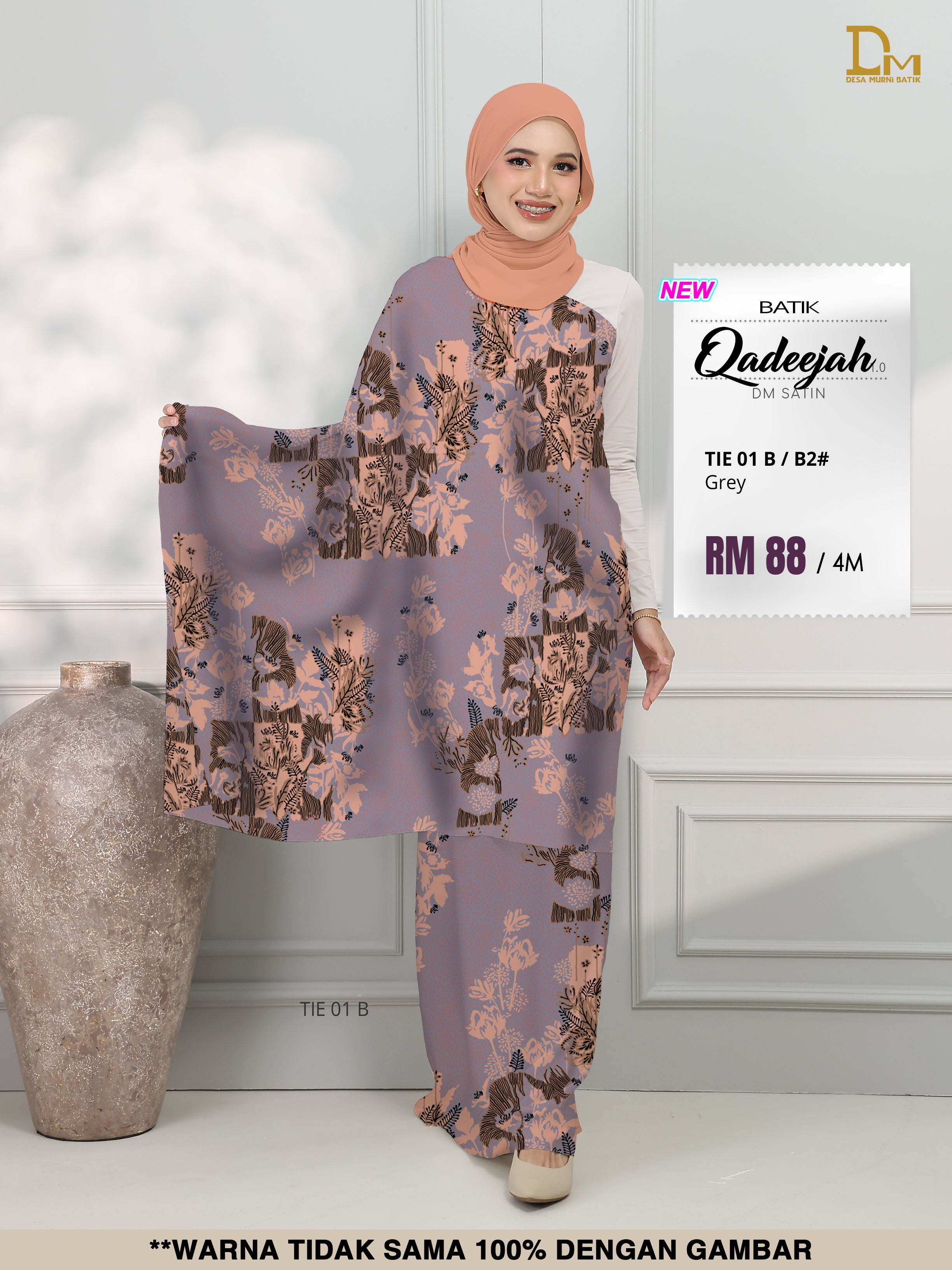BATIK QADEEJAH SATIN TIE 01 B