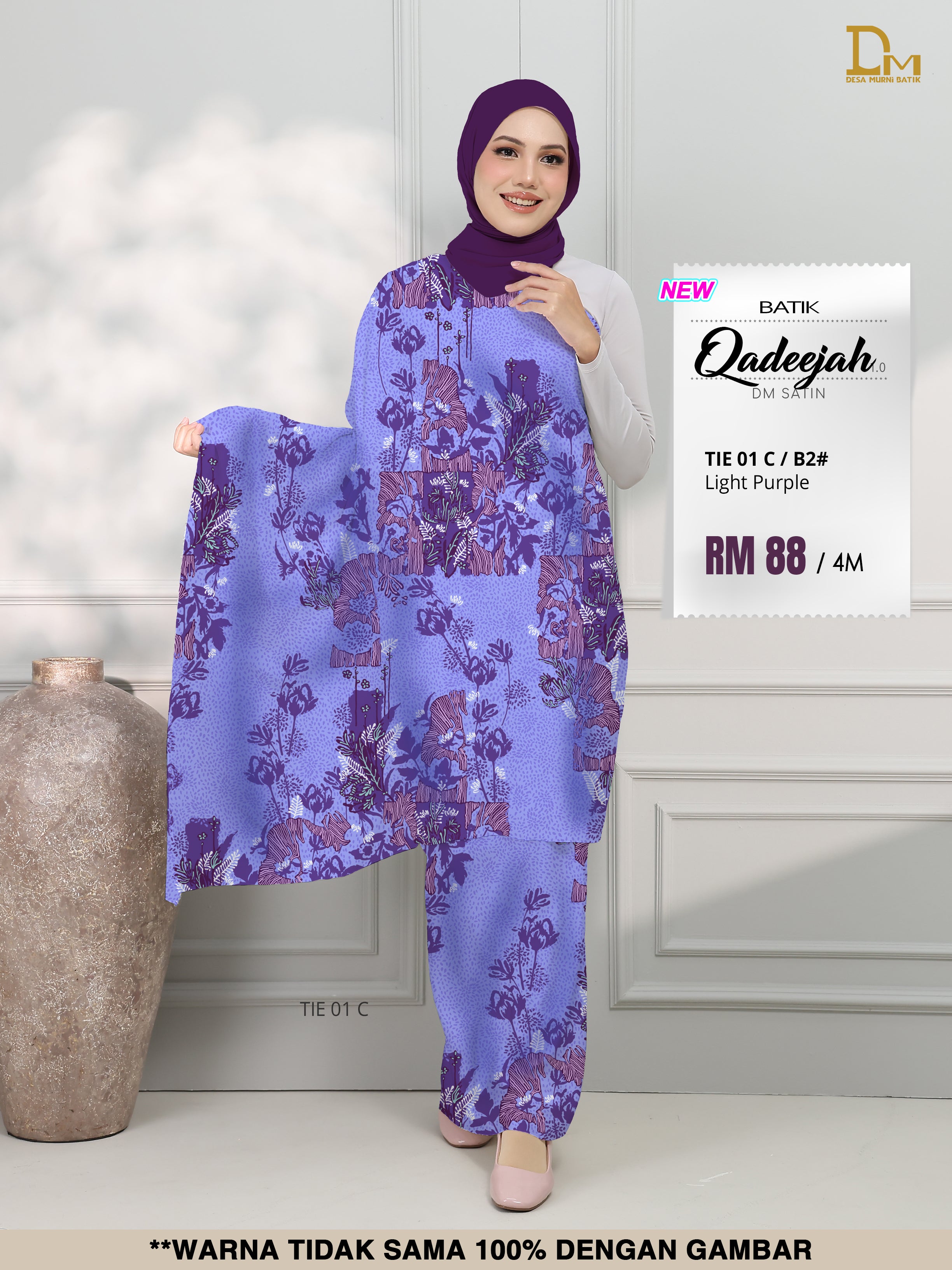 BATIK QADEEJAH SATIN TIE 01 C