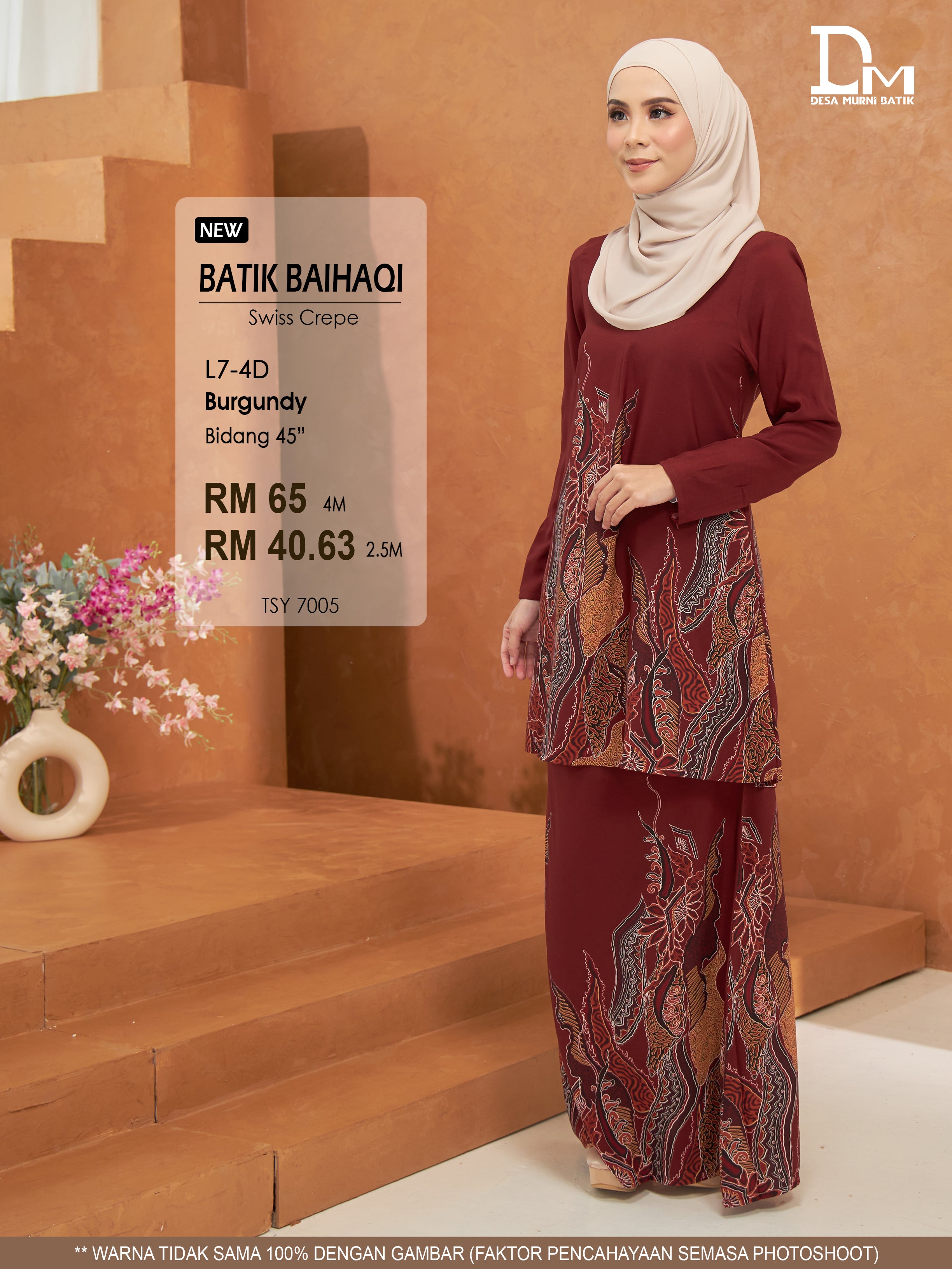 BAIHAQI L 7-4 BURGUNDY