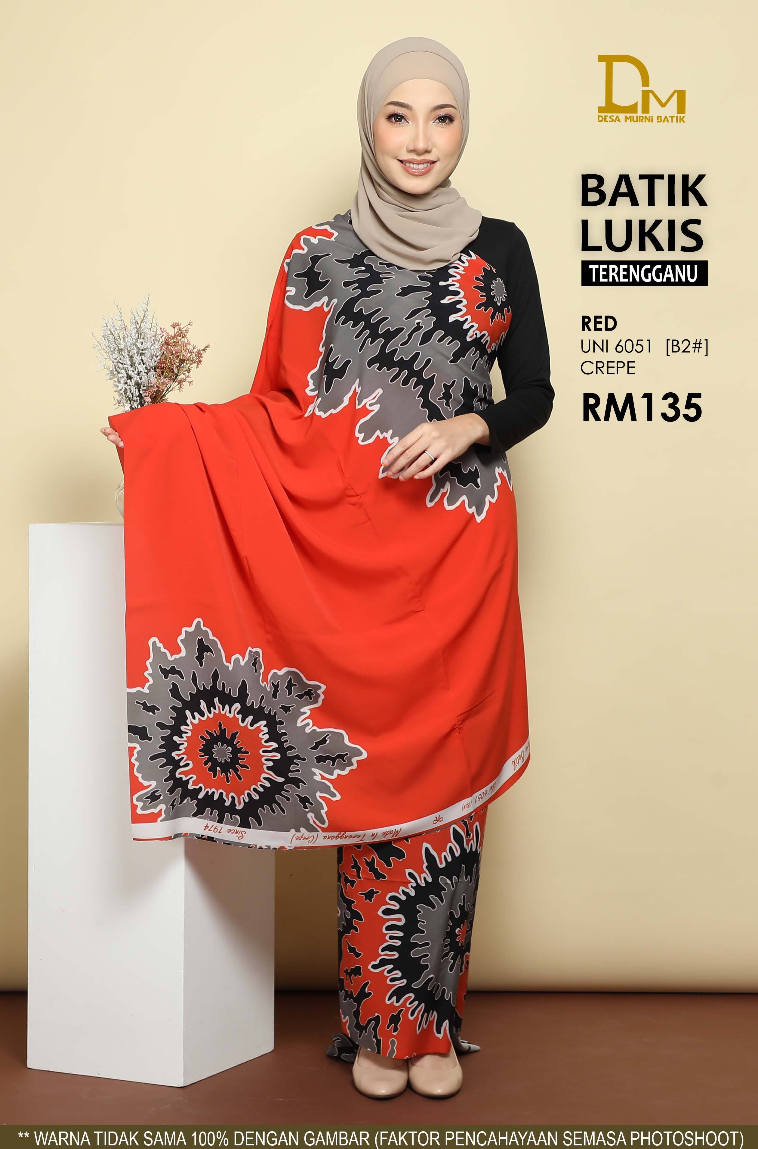 BATIK LUKIS TERENGGANU CREPE UNI 6051