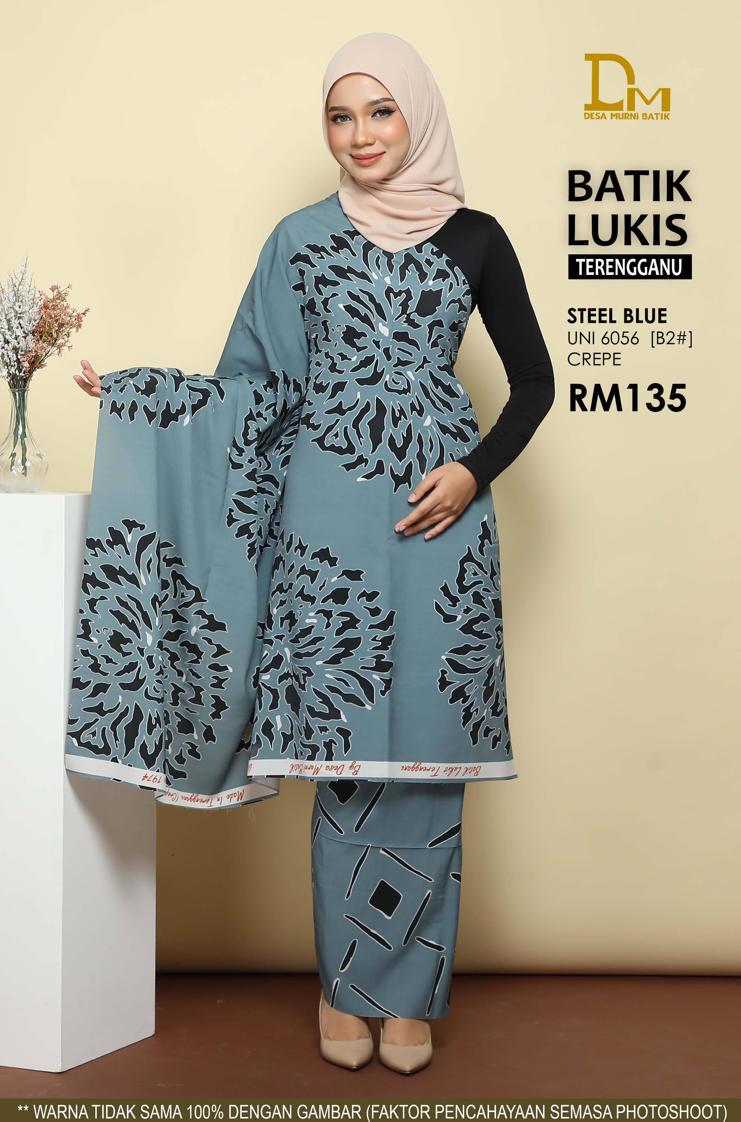 BATIK LUKIS TERENGGANU CREPE UNI 6056