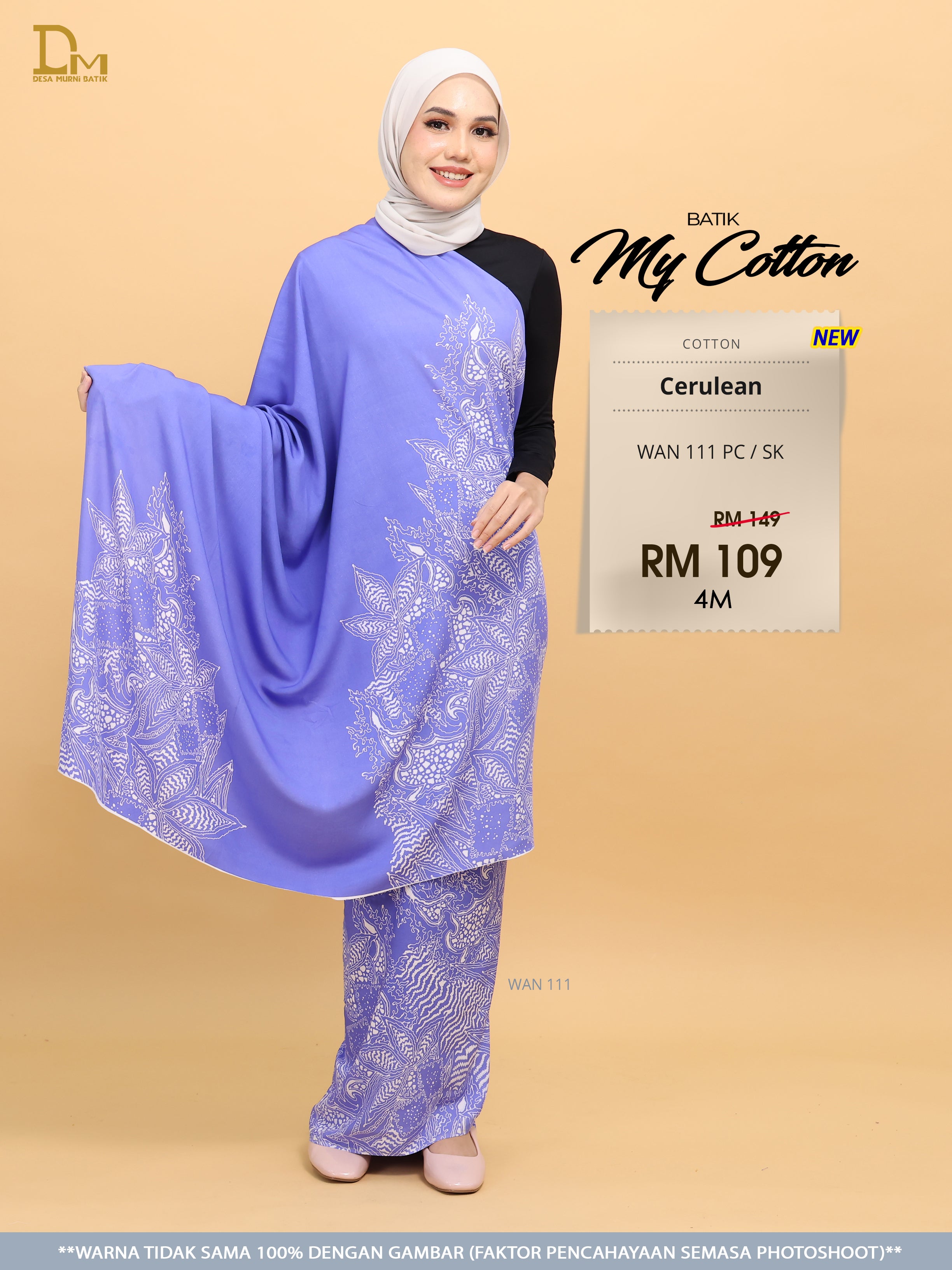 BATIK MY COTTON WAN 111 PC / SK CERULEAN