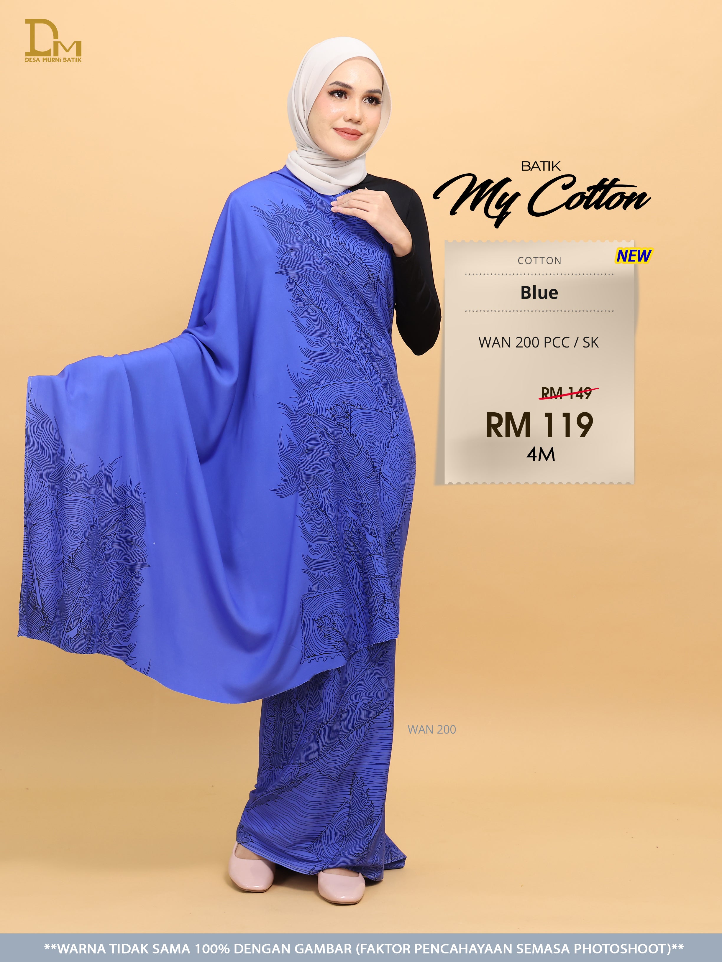 BATIK MY COTTON WAN 200 PCC / SK BLUE