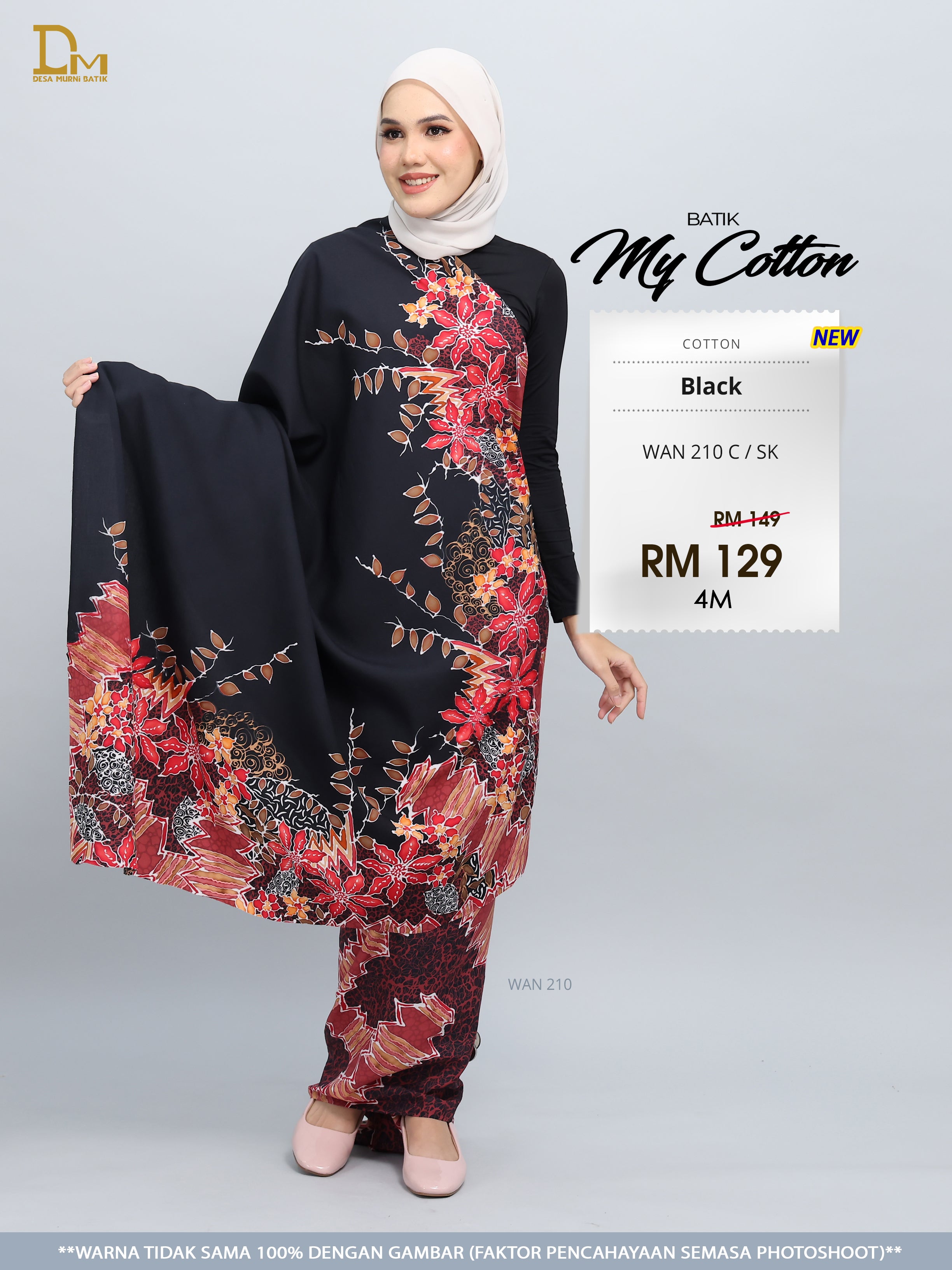 BATIK MY COTTON WAN 210 C / SK BLACK