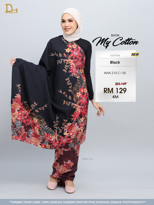 BATIK MY COTTON WAN 210 C / SK BLACK