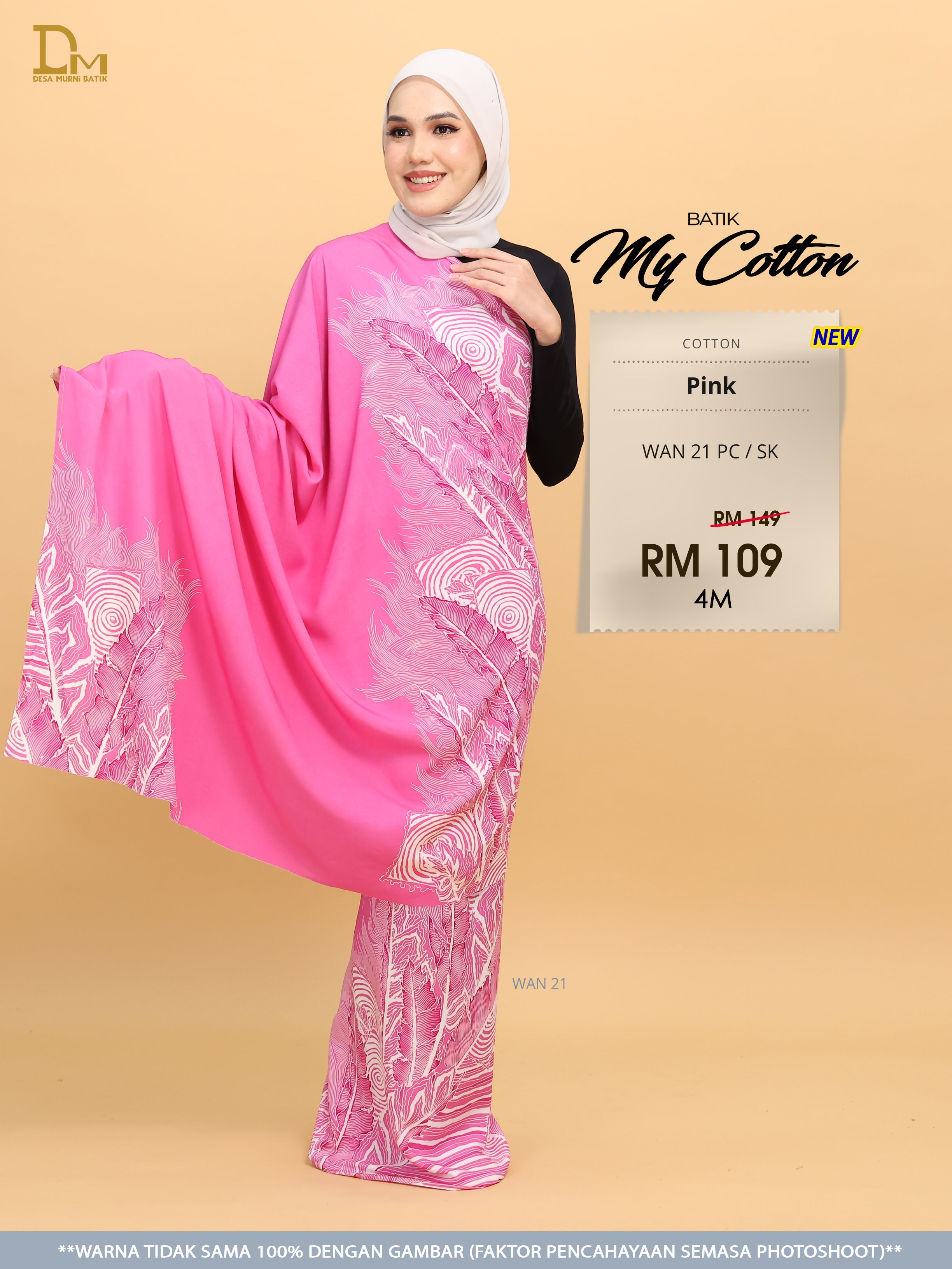 BATIK MY COTTON WAN 21 PC / SK PINK