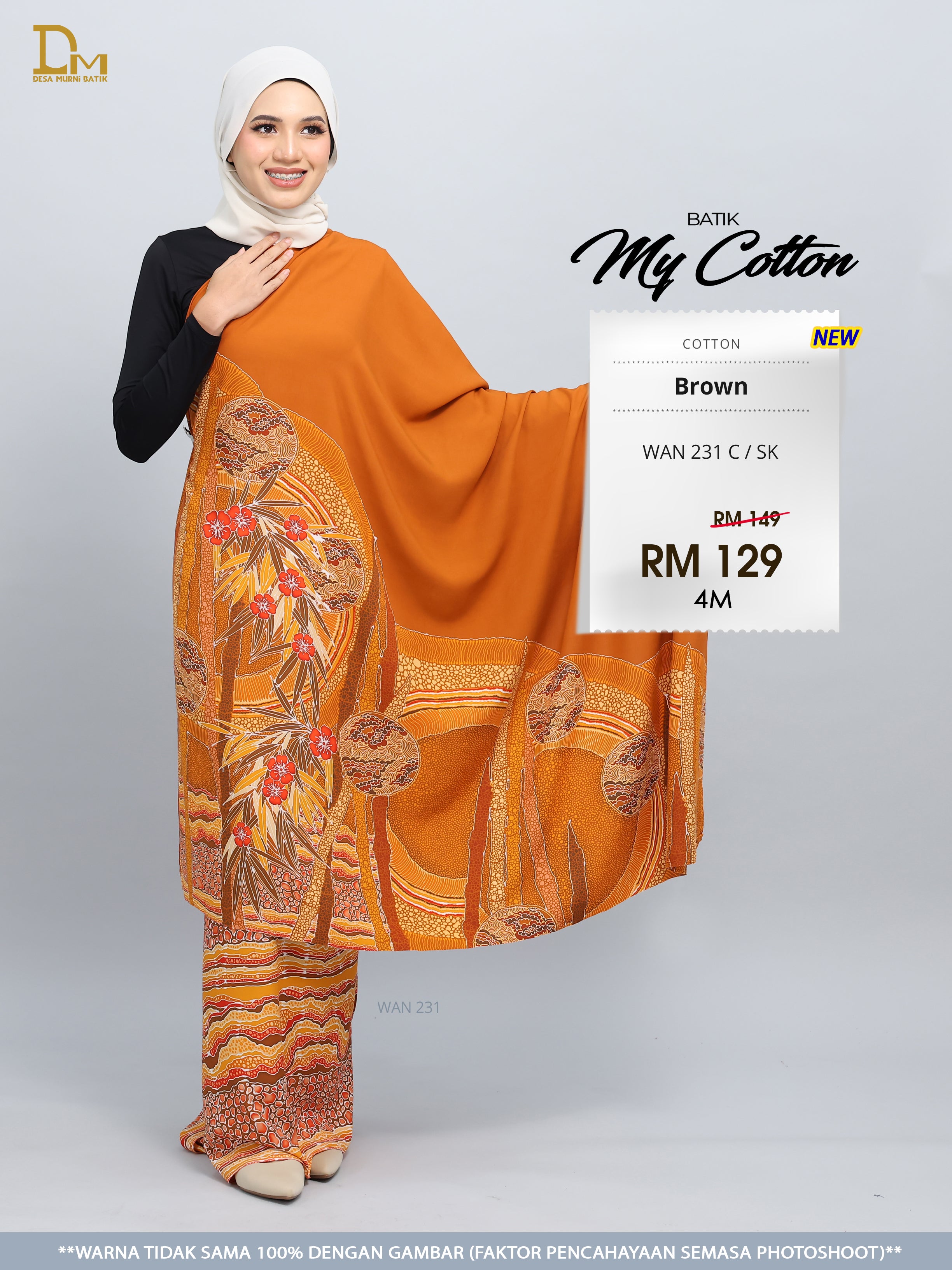 BATIK MY COTTON WAN 231 C / SK BROWN