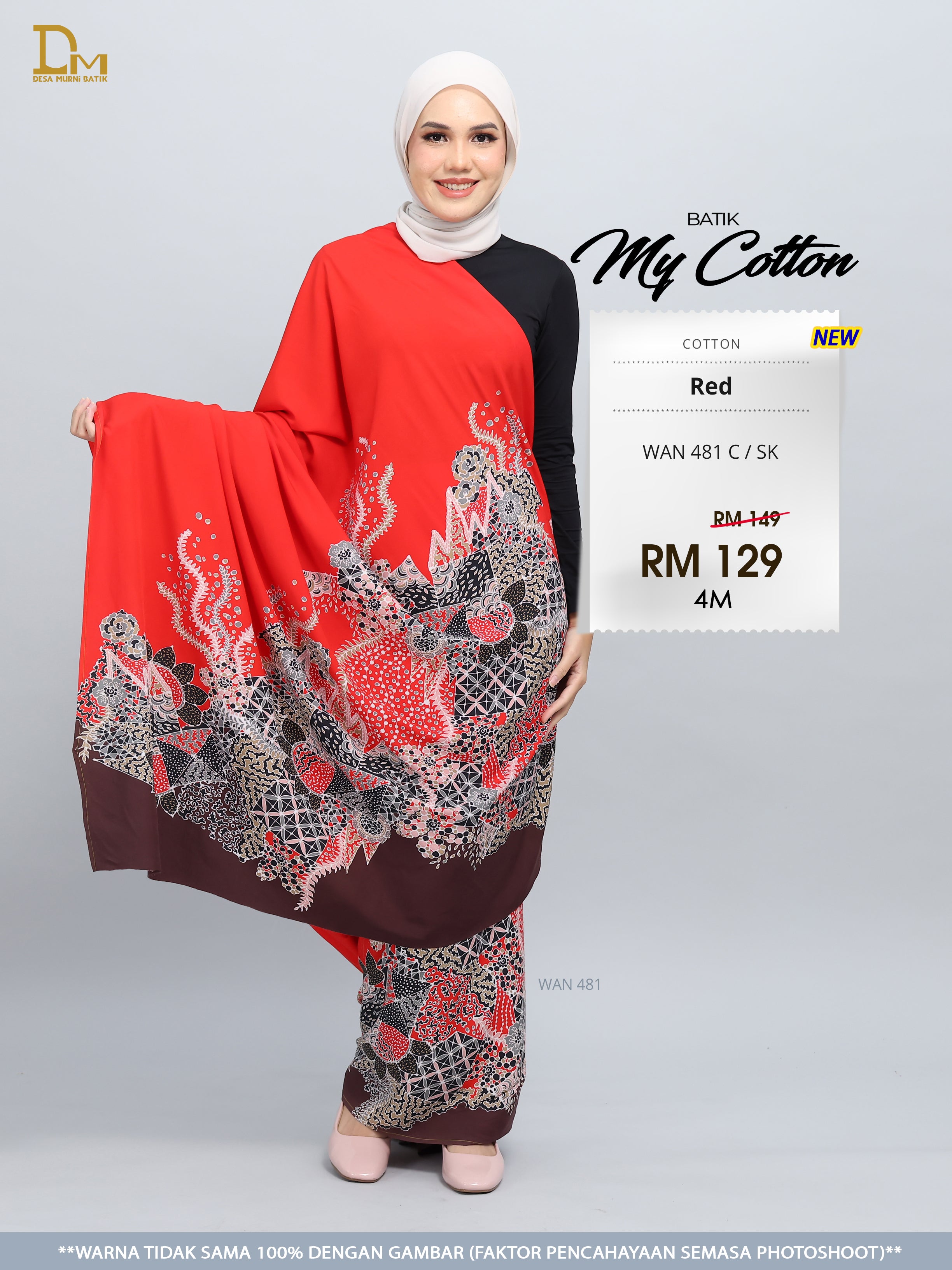 BATIK MY COTTON WAN 481 C / SK RED