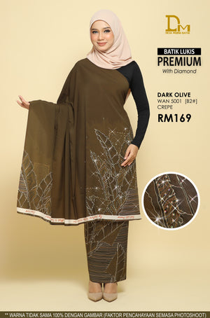 BATIK LUKIS PREMIUM WITH DIAMOND CREPE WAN 5001