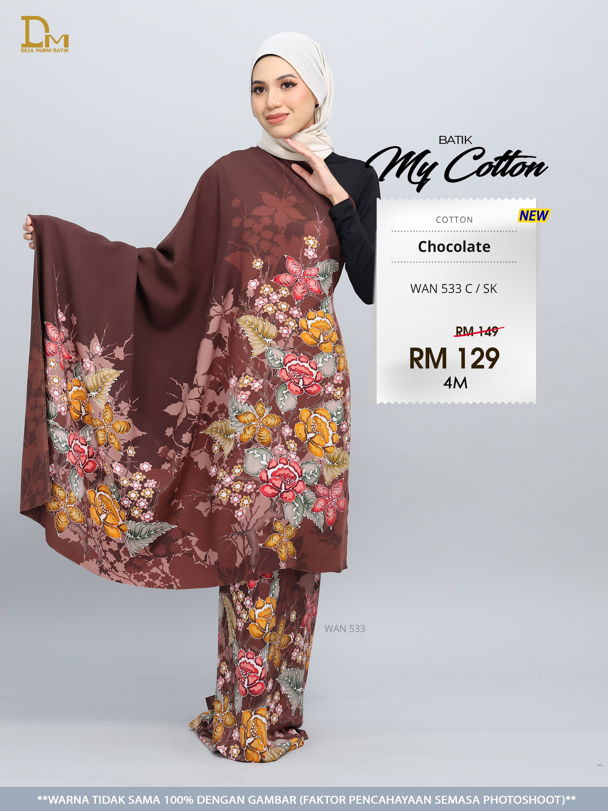 BATIK MY COTTON WAN 533 C / SK CHOCOLATE