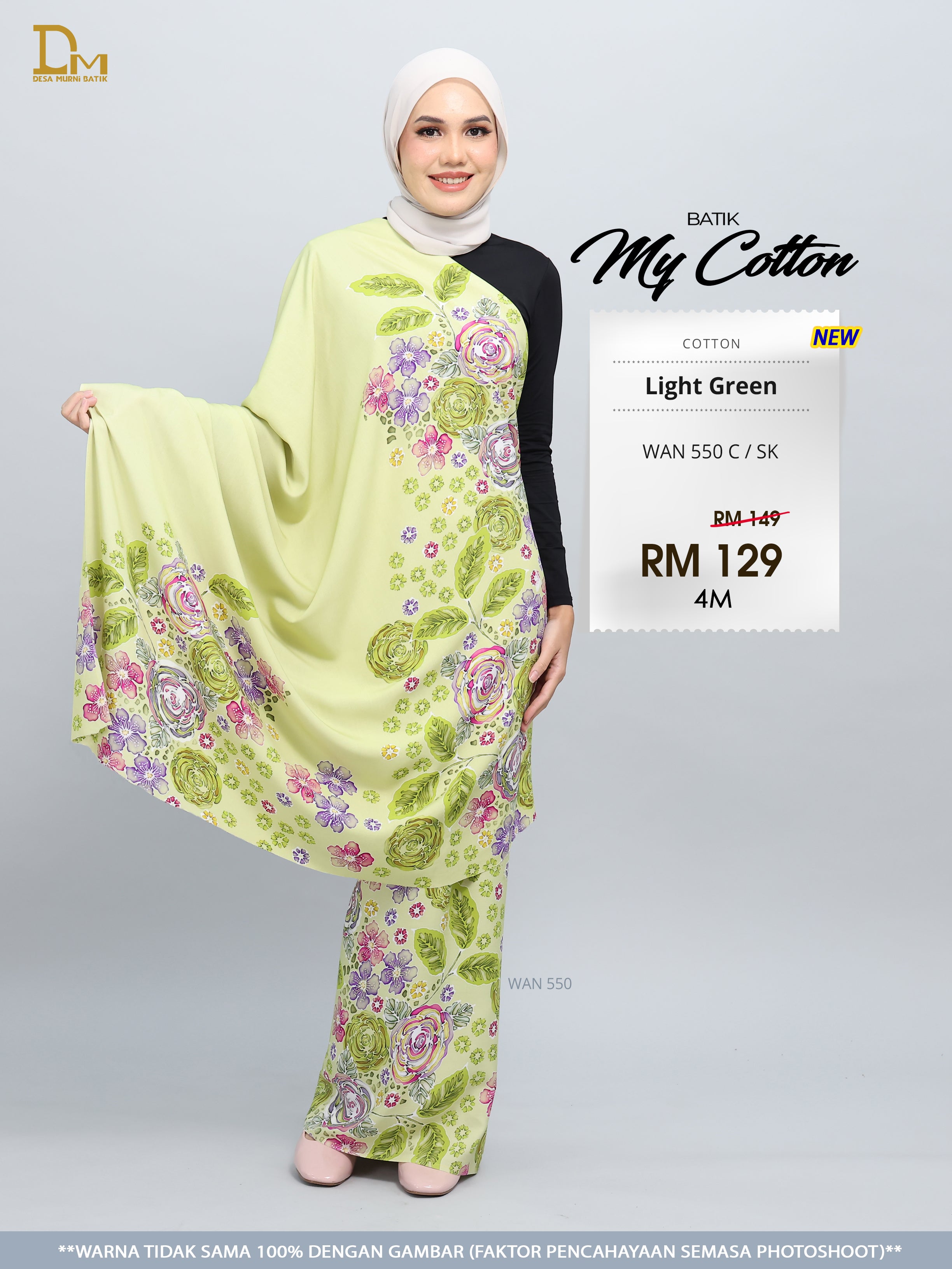 BATIK MY COTTON WAN 550 C / SK LIGHT GREEN