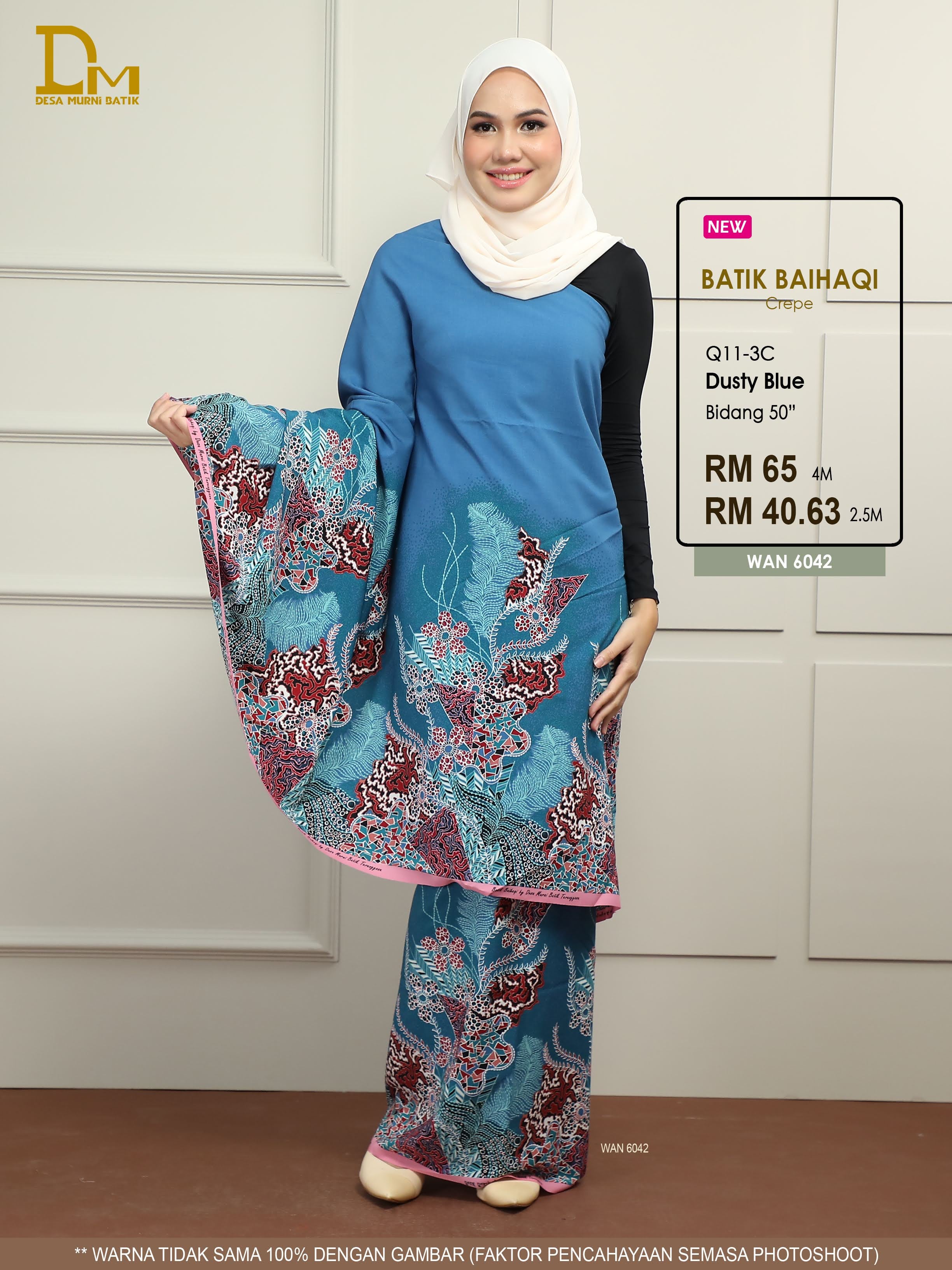 BAIHAQI Q 11-3 (WAN 6042) BERDEBU BIRU