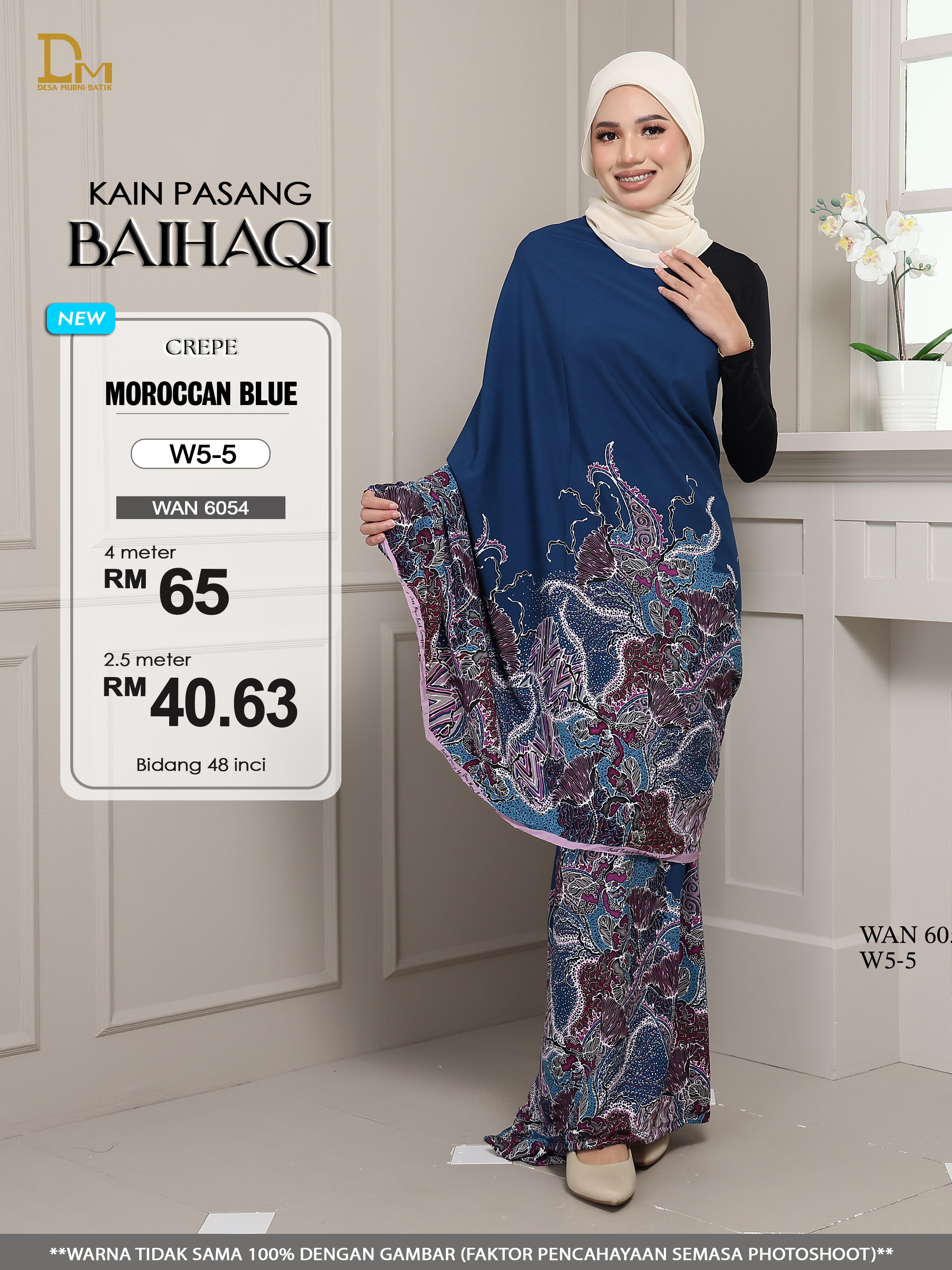 BAIHAQI W 5-5 MOROCCAN BLUE