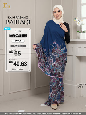 BAIHAQI W 5-5 MOROCCAN BLUE