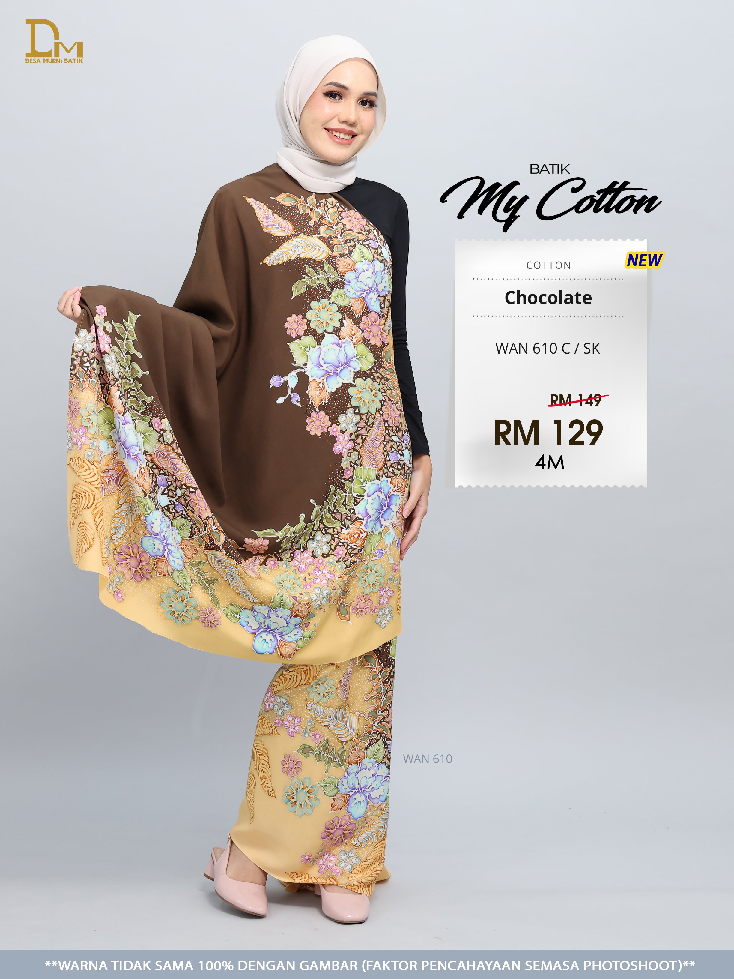 BATIK MY COTTON WAN 610 C / SK CHOCOLATE
