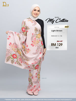 BATIK MY COTTON WAN 651 C / SK LIGHT BROWN