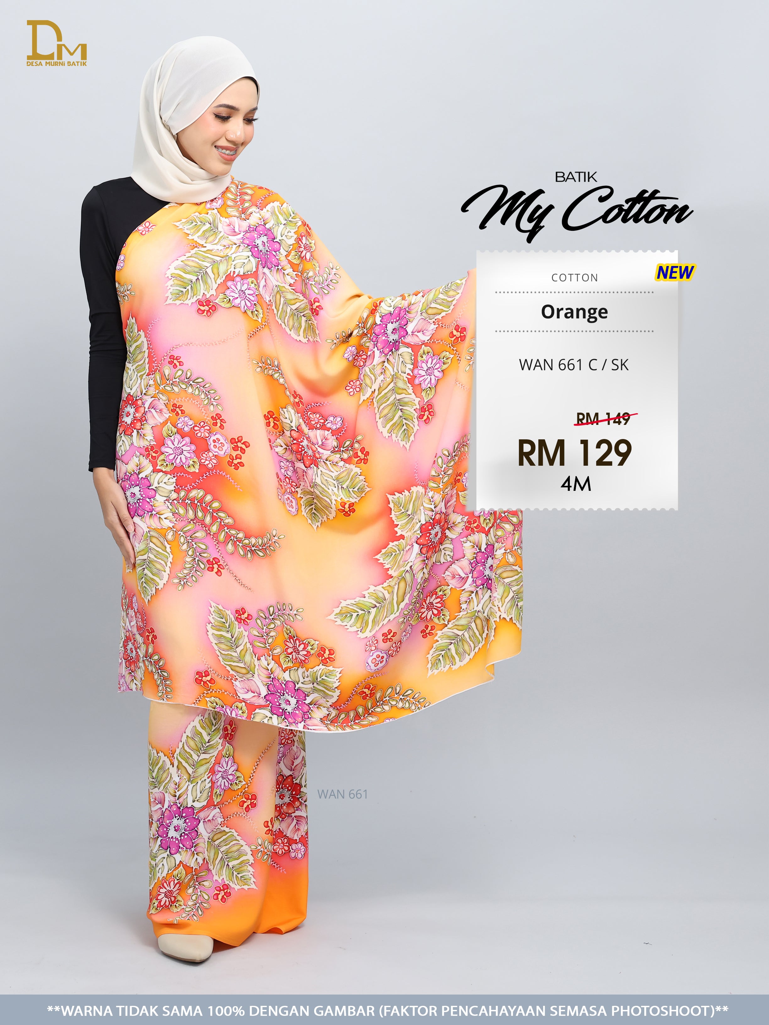 BATIK MY COTTON WAN 661 C / SK ORANGE