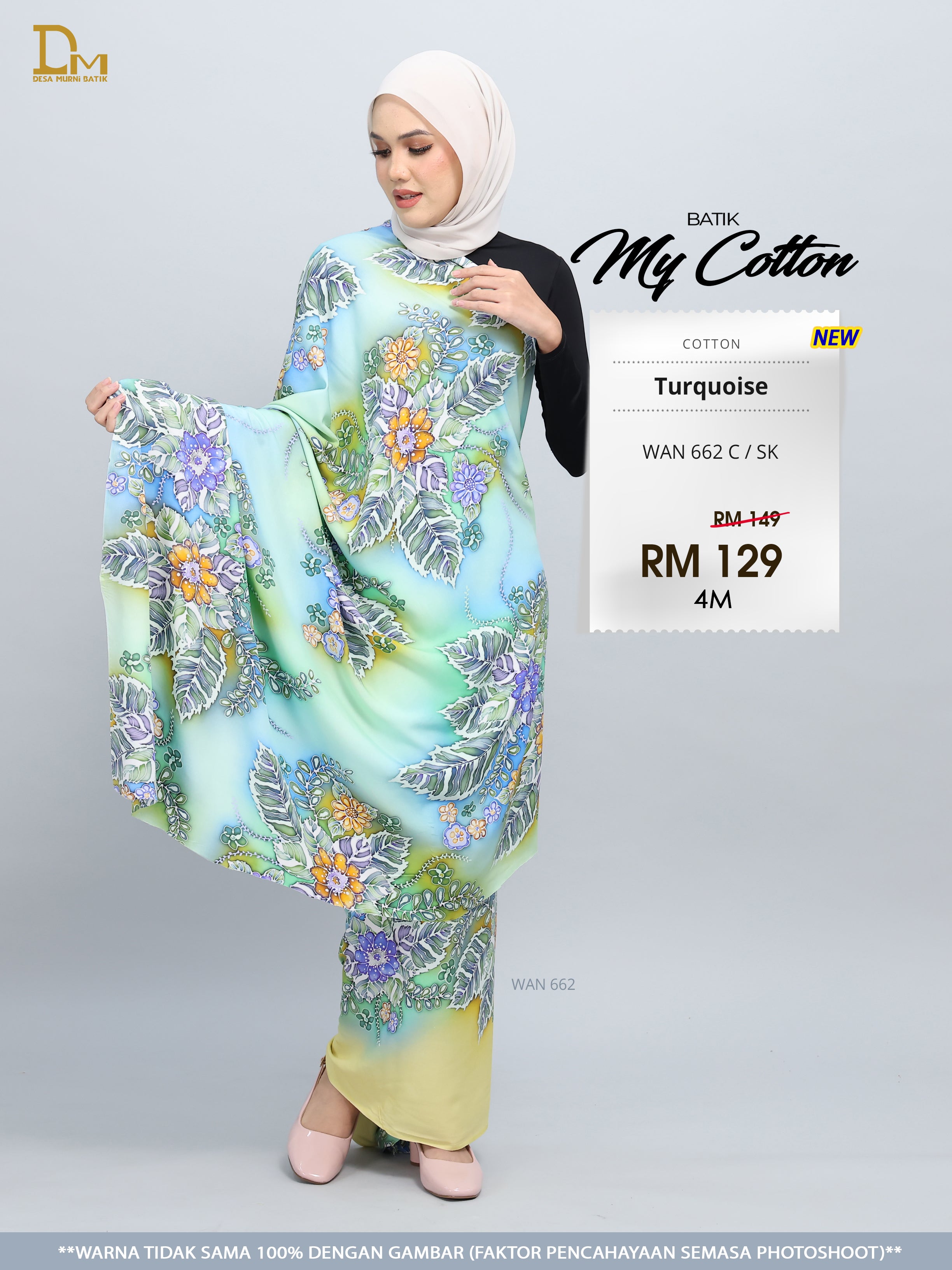 BATIK MY COTTON WAN 662 C / SK TURQUOISE