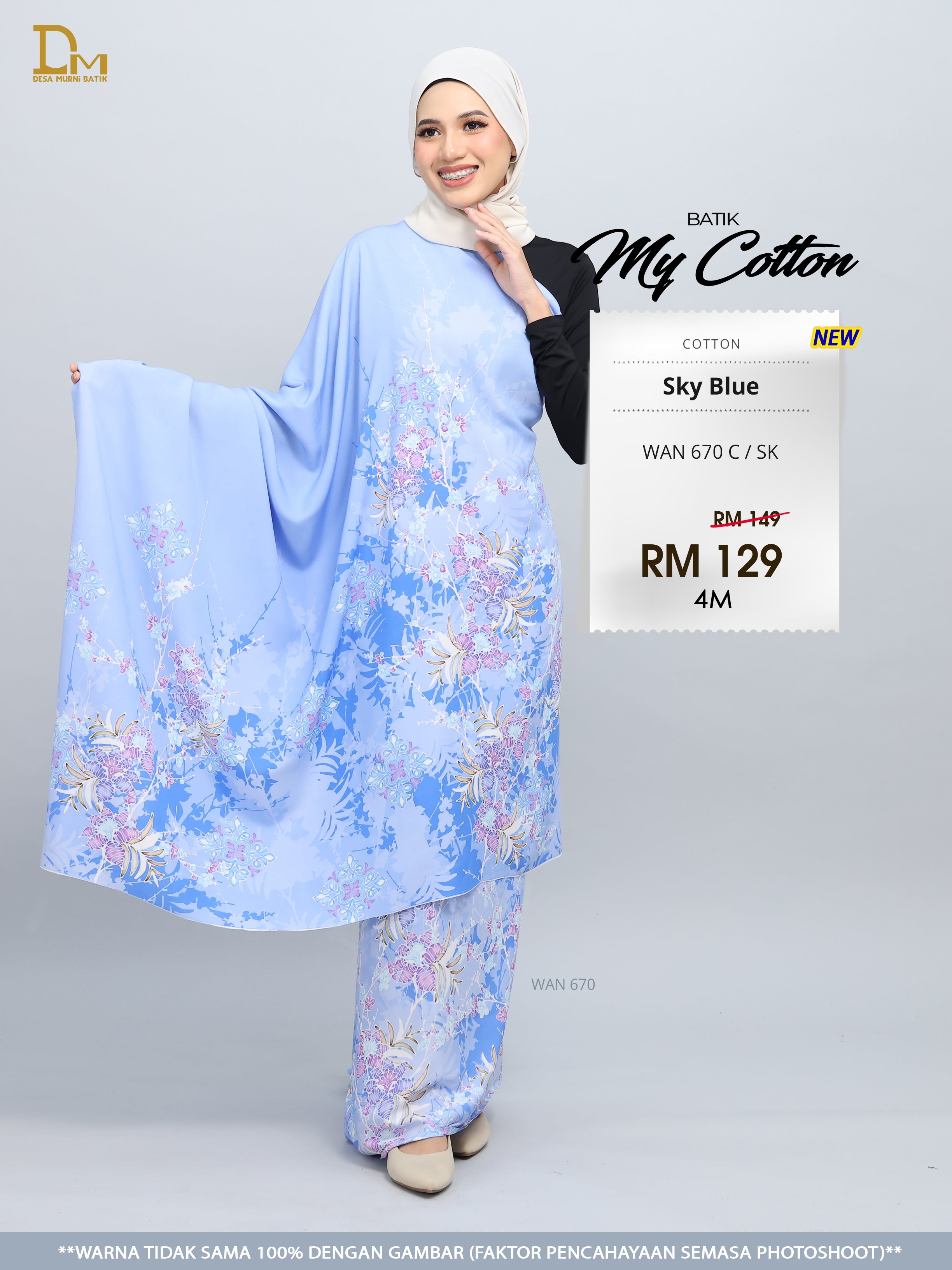 BATIK MY COTTON WAN 670 C / SK SKY BLUE