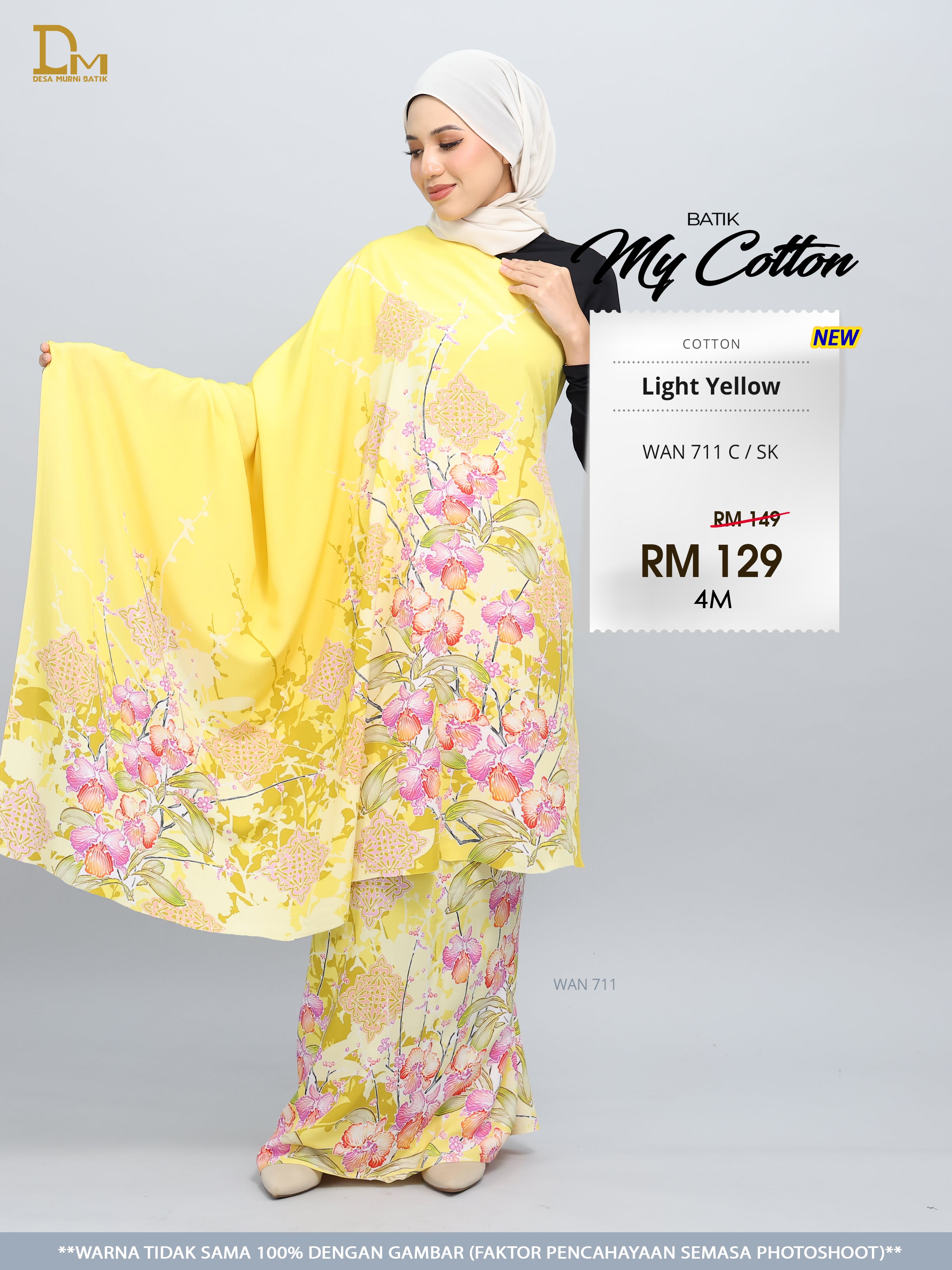 BATIK MY COTTON WAN 711 C / SK LIGHT YELLOW