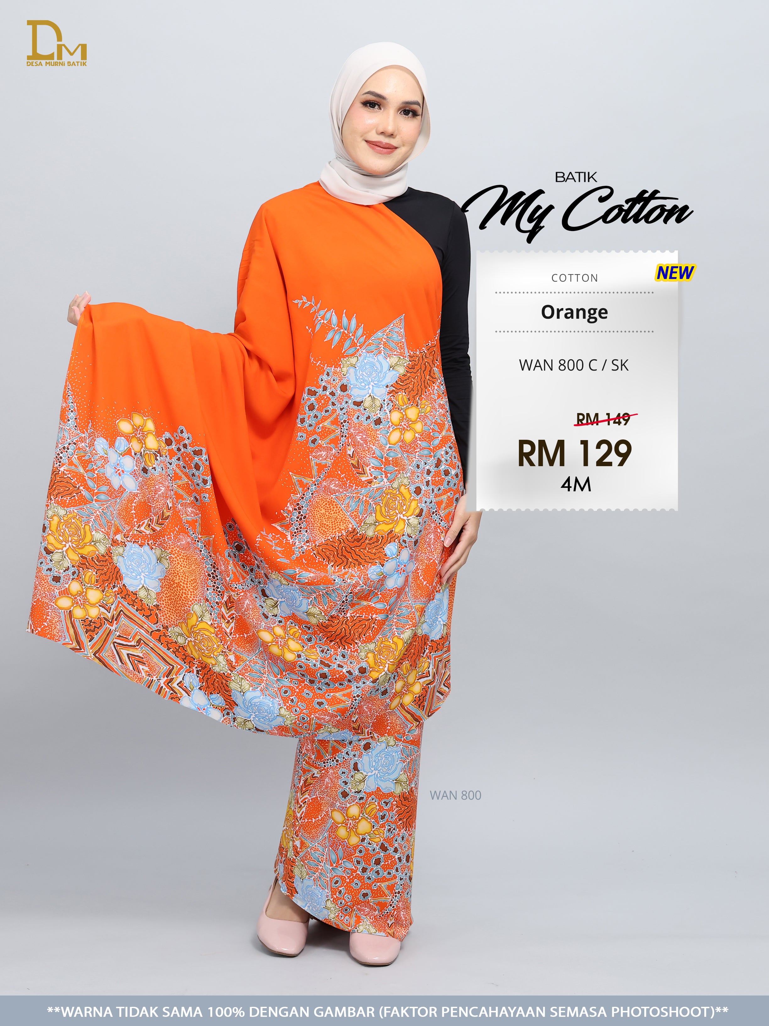 BATIK MY COTTON WAN 800 C / SK ORANGE