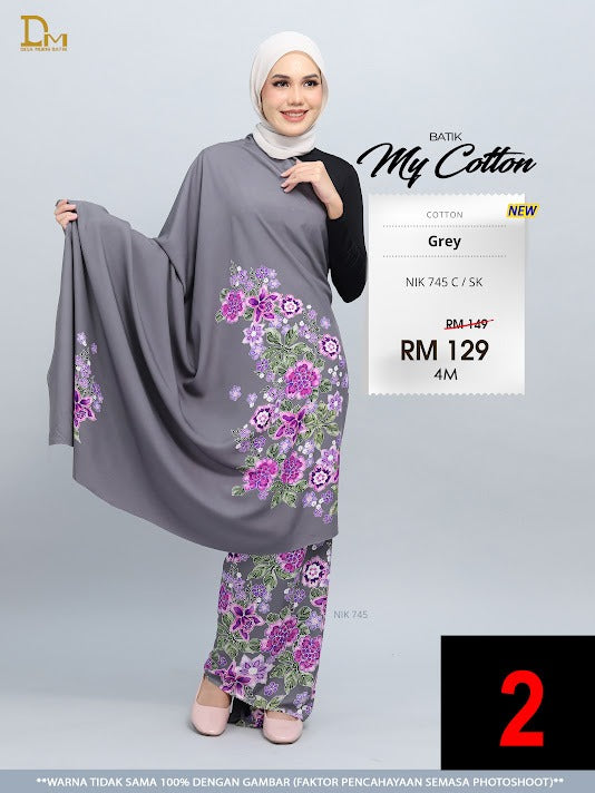 BATIK MY COTTON NIK 745 C / SK GREY